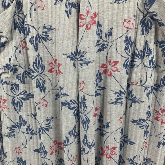 LuLaRoe Sarah Cardigan Open Front Long Duster Gray Blue Red Size Small NWT USA - Picture 6 of 6